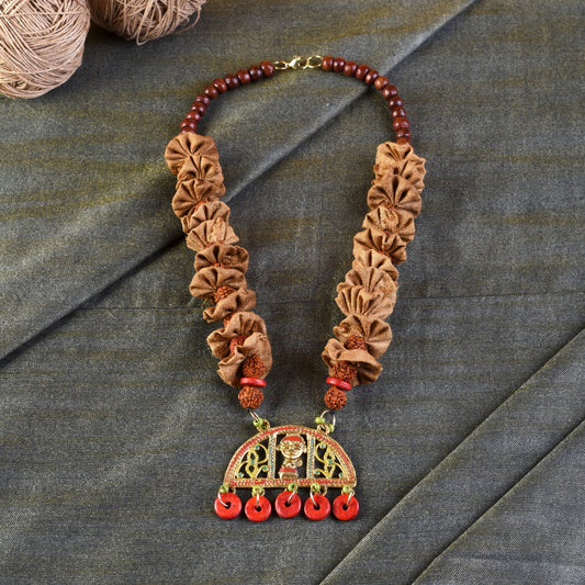 The Empress Moon Handcrafted Tribal Dhokra Necklace