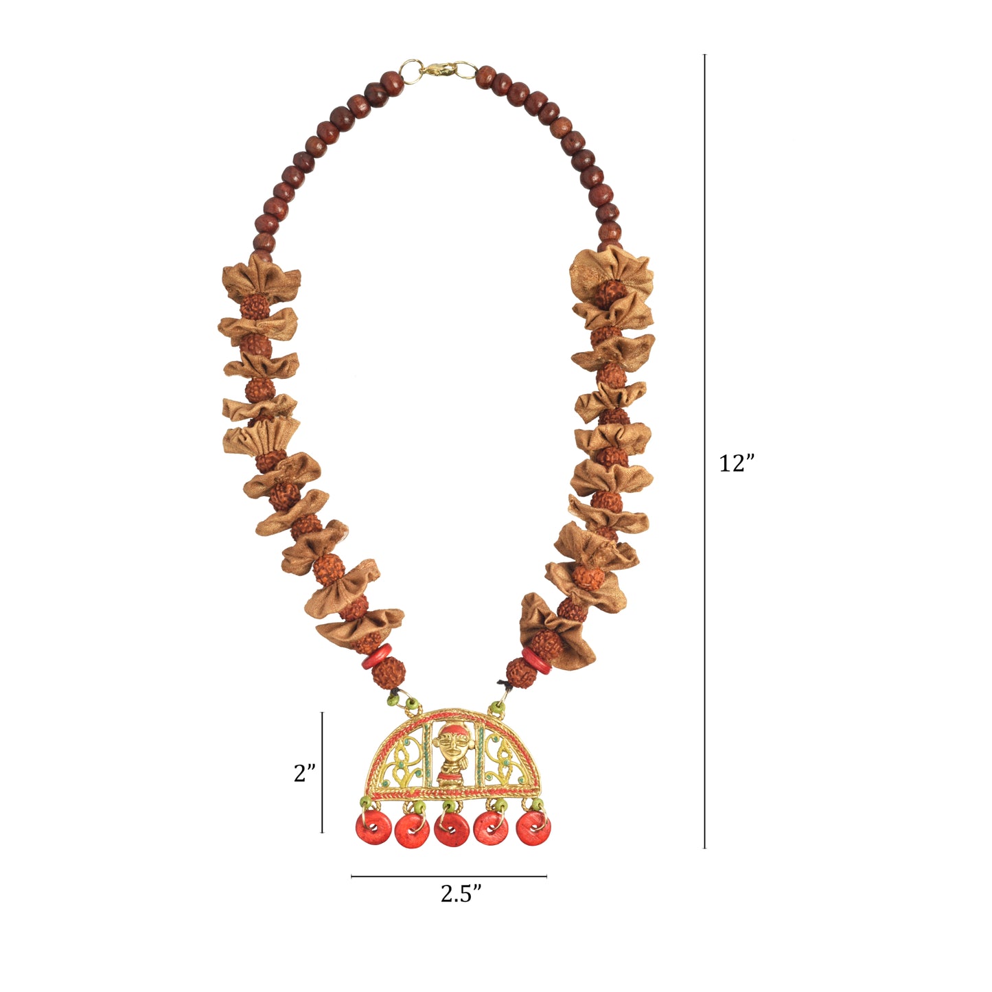 The Empress Moon Handcrafted Tribal Dokra Necklace