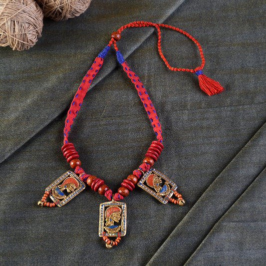 The Empress in Window Handcrafted Tribal Dhokra Necklace