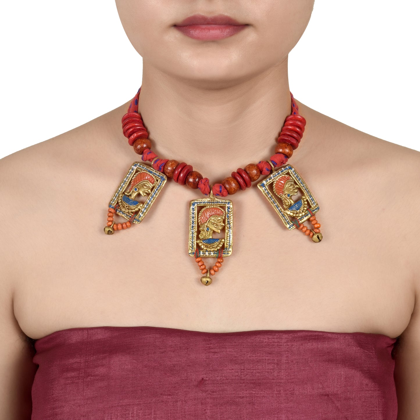 The Empress in Window Handcrafted Tribal Dokra Necklace