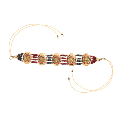 The Guards Of Empress Handcrafted Tribal Dokra Oval Choker