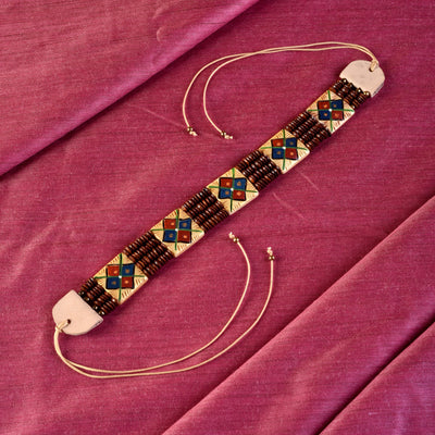 The Guards Of Empress III Handcrafted Tribal Dhokra Square Choker