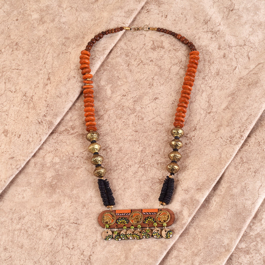 Ina-Mina-Dika' Handcrafted Tribal Dhokra Necklace
