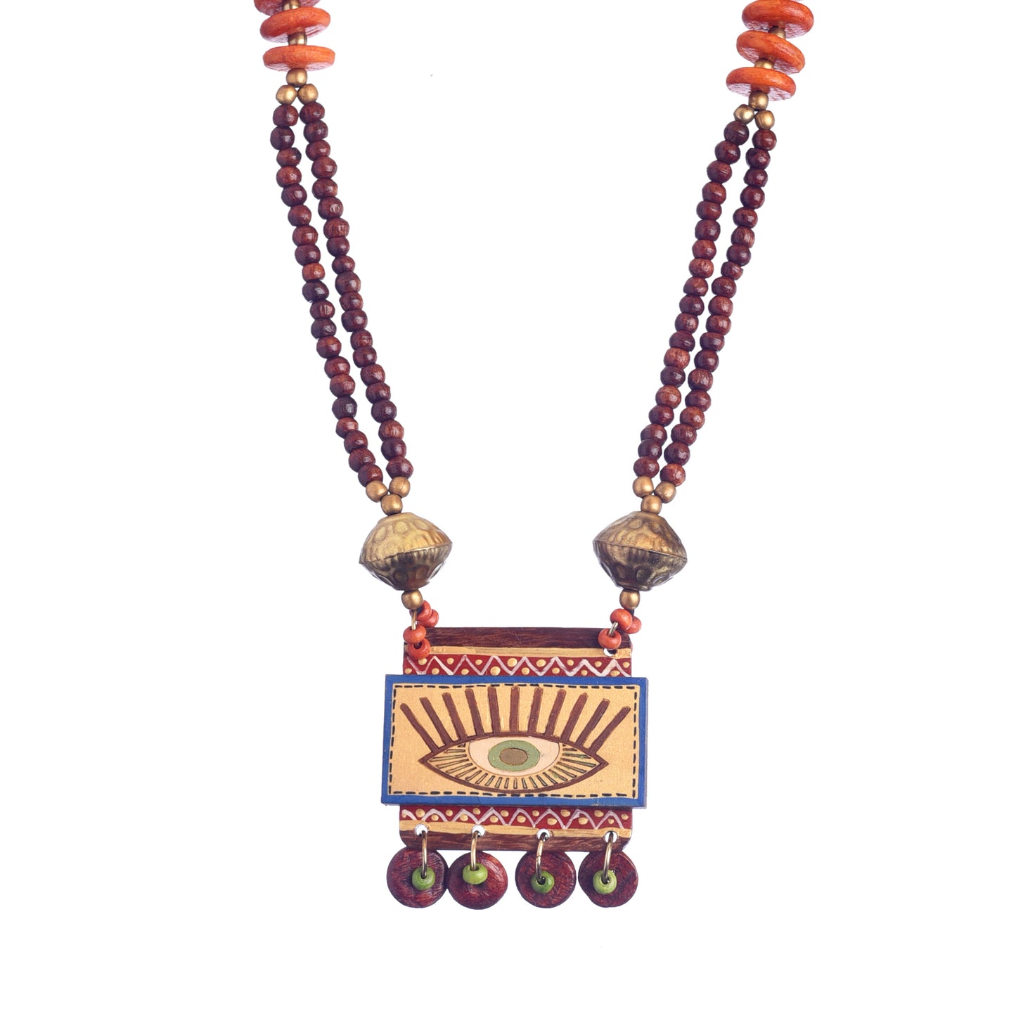 Evil Eye-I' Handcrafted Tribal Dhokra Necklace