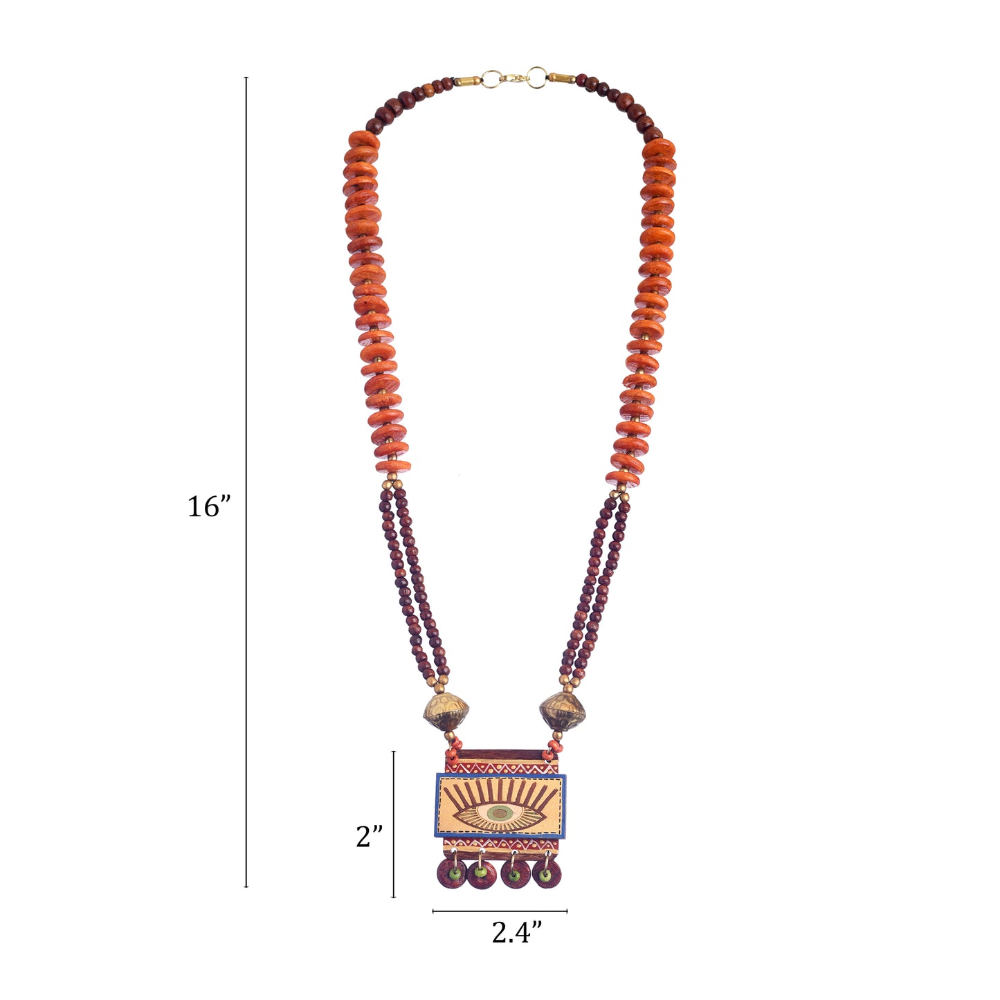 Evil Eye-I' Handcrafted Tribal Dhokra Necklace