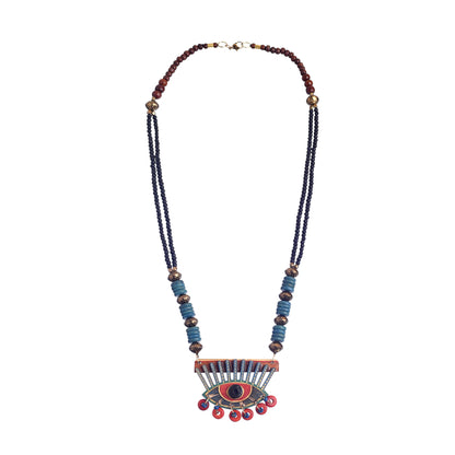 Evil Eye-II' Handcrafted Tribal Dhokra Necklace