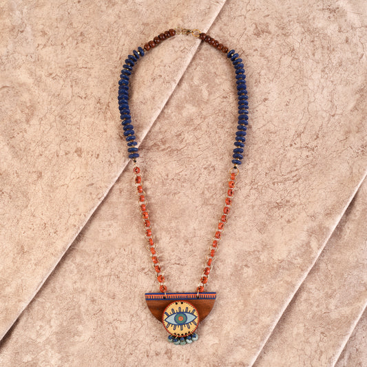 Evil Eye' Round-C Handcrafted Tribal Dhokra Necklace