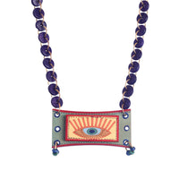 Evil Eyes-VI' Brown Handcrafted Tribal Dhokra Necklace