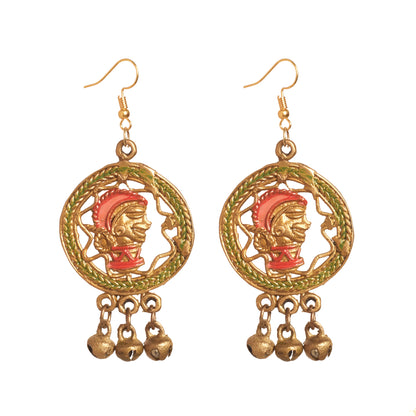 The Empress Star Handcrafted Trobal Dhokra Earrings