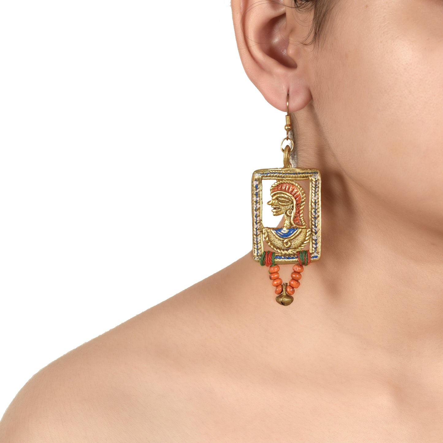 The Empress in Window Handcrafted Tribal Dhokra Earrings