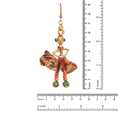 The Dancing Empress Handcrafted Tribal Dhokra Earrings in Floral Design