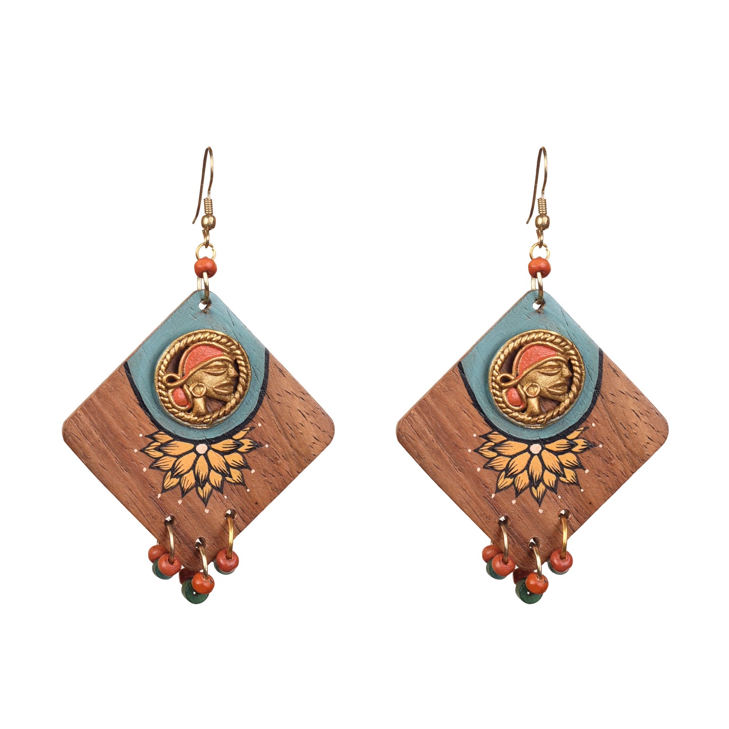 Butterfly-IV' Handcrafted Tribal Wooden Earrings