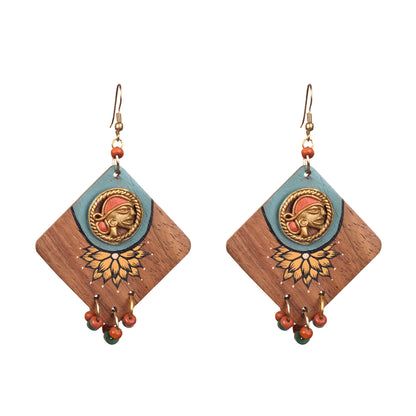 Butterfly-IV' Handcrafted Tribal Wooden Earrings