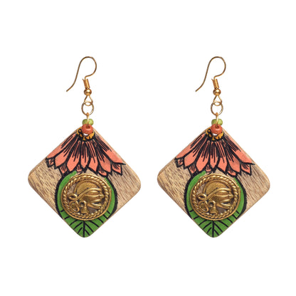 Butterfly-V' Handcrafted Tribal Wooden Earrings