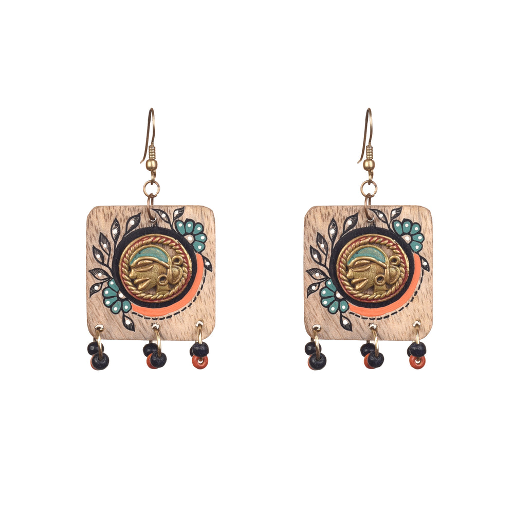 Butterfly-VIII' Handcrafted Tribal Wooden Earrings