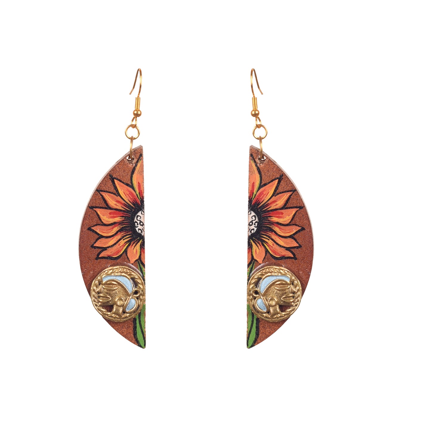 Butterfly-XII' Handcrafted Tribal Wooden Earrings