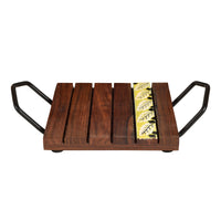 'Leaf of Nature' Snack Tray in Rosewood (9.5x6x2)