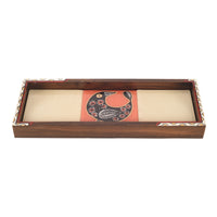 Mango Wood Handcrafted Cuckoo Rectangular Tray (12.5 x 5 in)