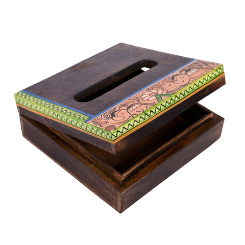 wooden tissue box