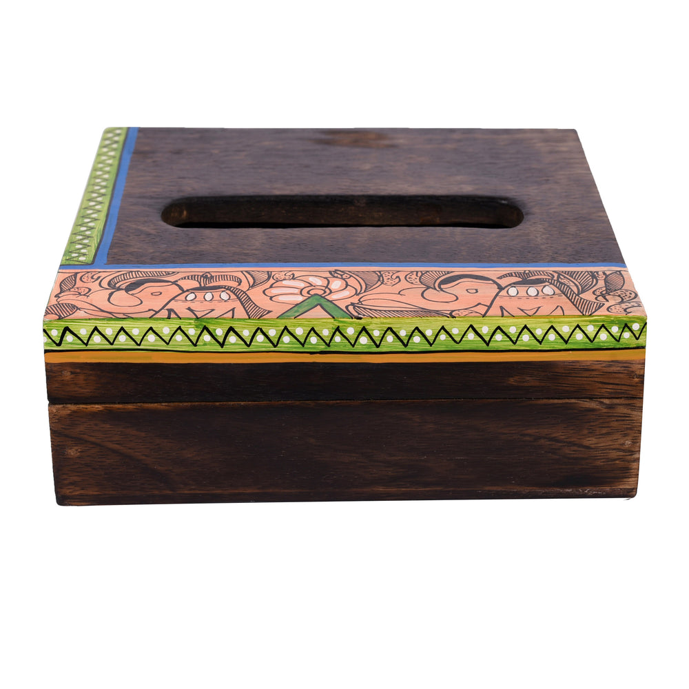 wooden tissue box