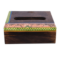 wooden tissue box