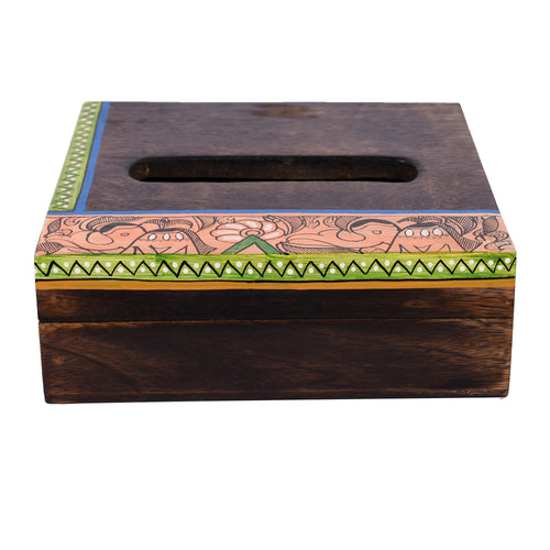 wooden tissue box