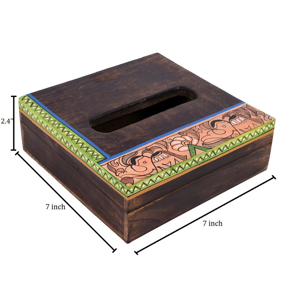 wooden tissue box