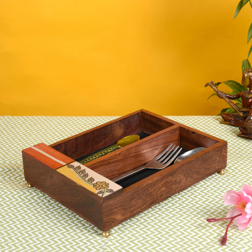 handcrafted cutlery holder