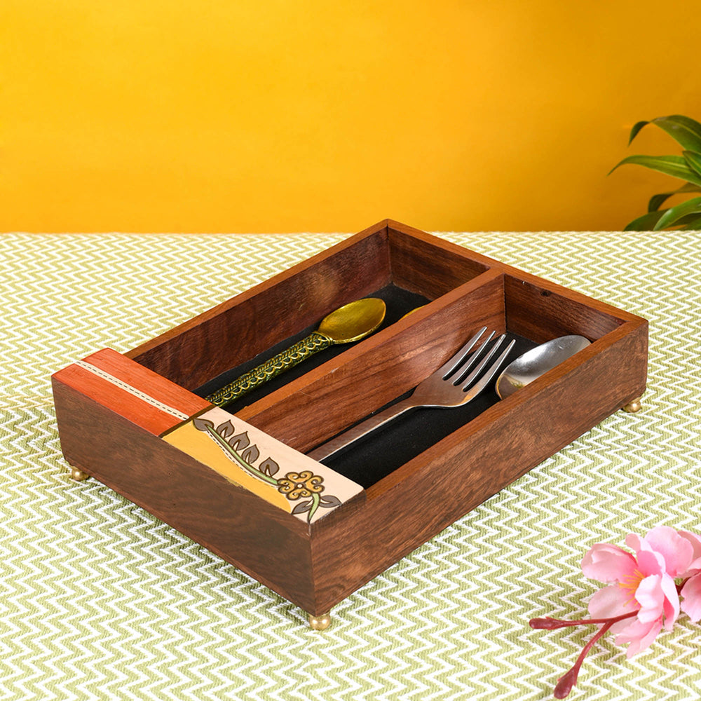 handcrafted cutlery holder