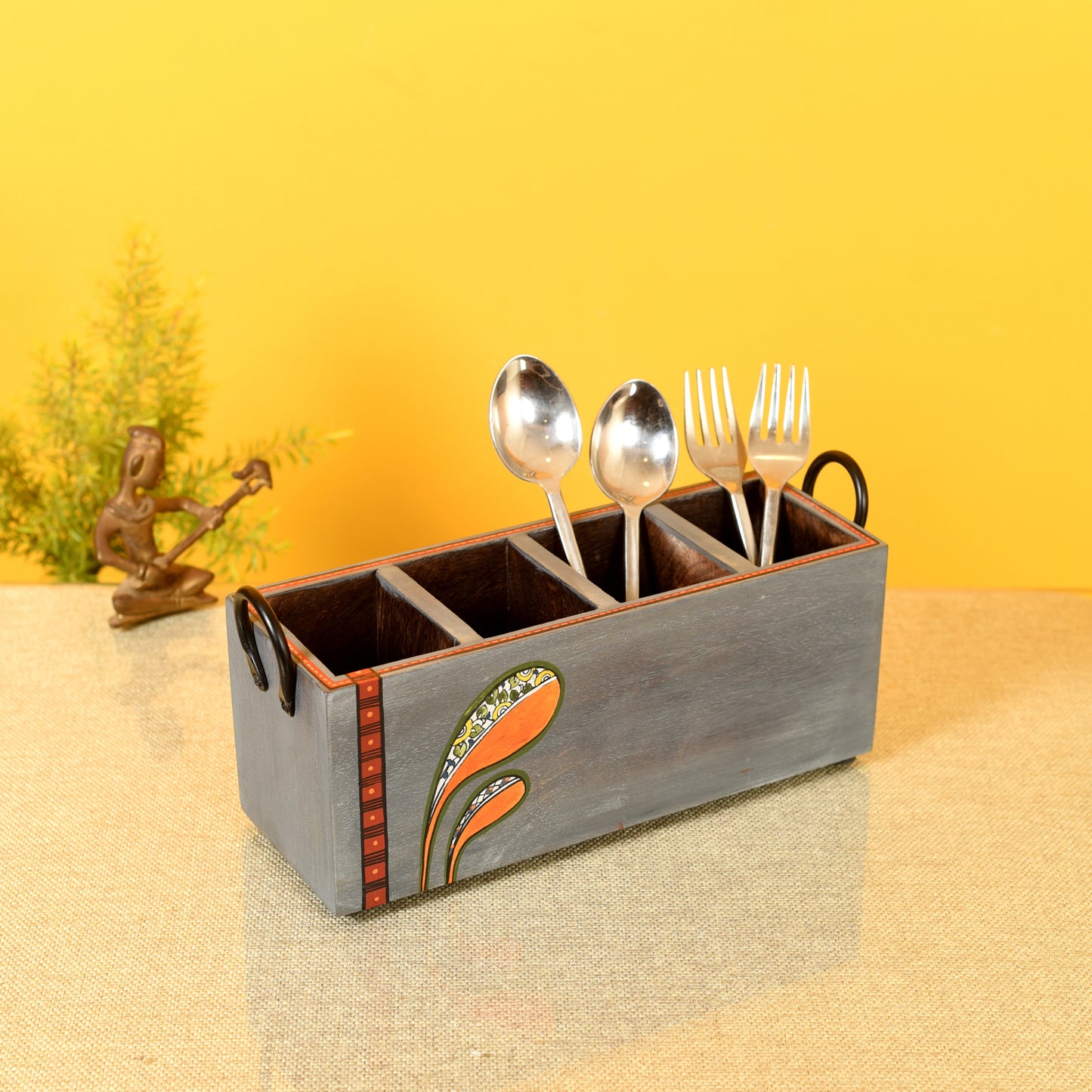 handcrafted cutlery holder