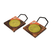 Hook-ed Snack Bowl with Square Tray Two Sets with One Holding Tray (6.5x4x4.5/13.5x4.5)