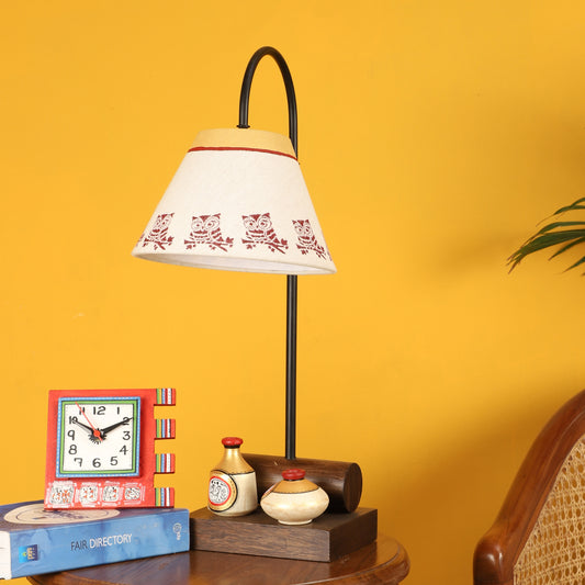 Yin & Yang Table Lamp with Tapered Drum Shade-Height - 21''