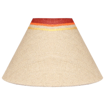 Table Lamp Earthen Handcrafted with Brown Shade (8.1x13)