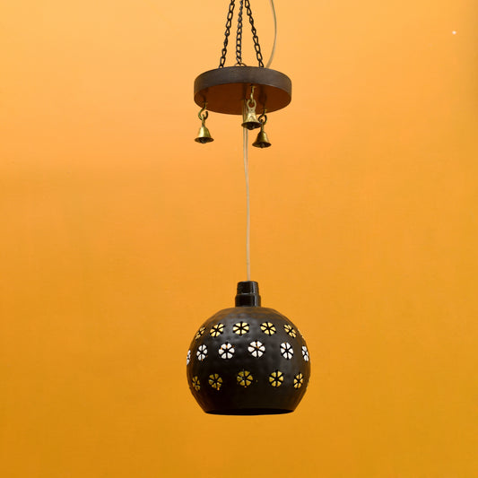 Star-1 Dome Shaped Pendant Lamp In Black