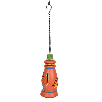 Aakriti Art Creations Terracotta Handpainted Hanging Tea light Holder For Home Decoration