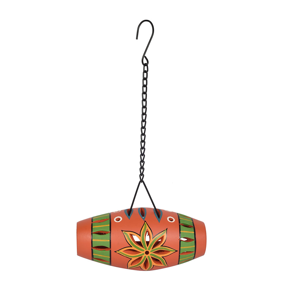 Terracotta Multicolor Handcrafted Hanging Tea light