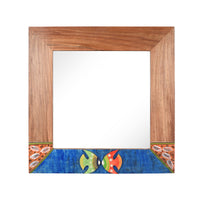 Nemo Rosewood Mirror with Fish Motifs (21x17