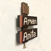 Wooden Name Plate 