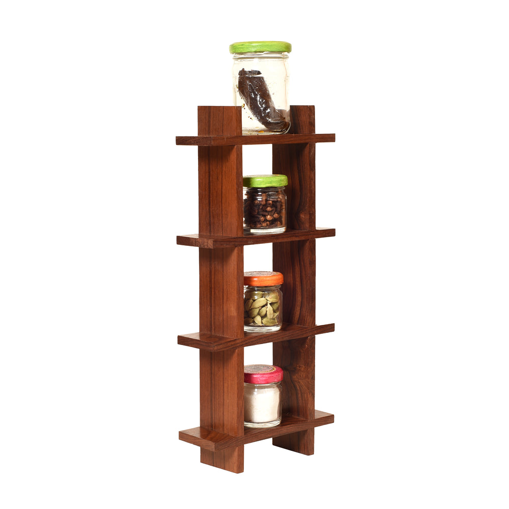 Wall Decor Ladder & 4 Spice Jars (13x2x6)