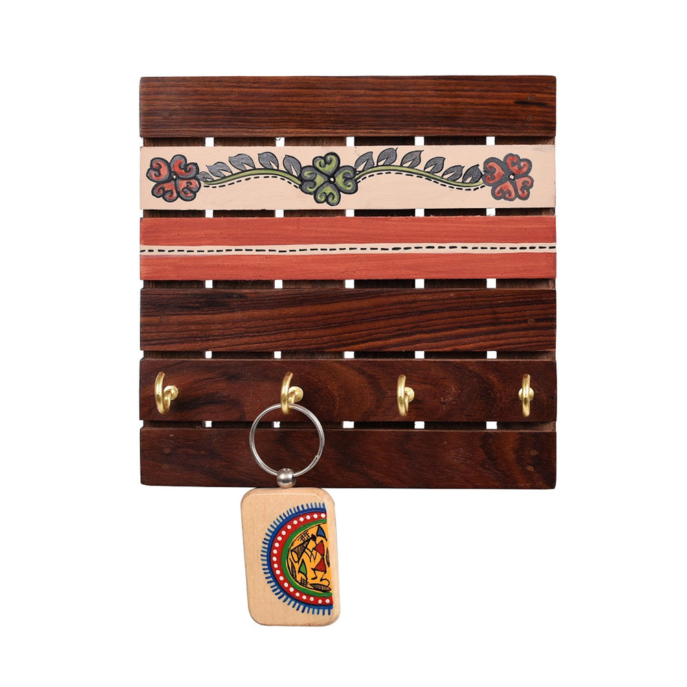 Key Holder Handcrafted Tribal Art 4 Keys