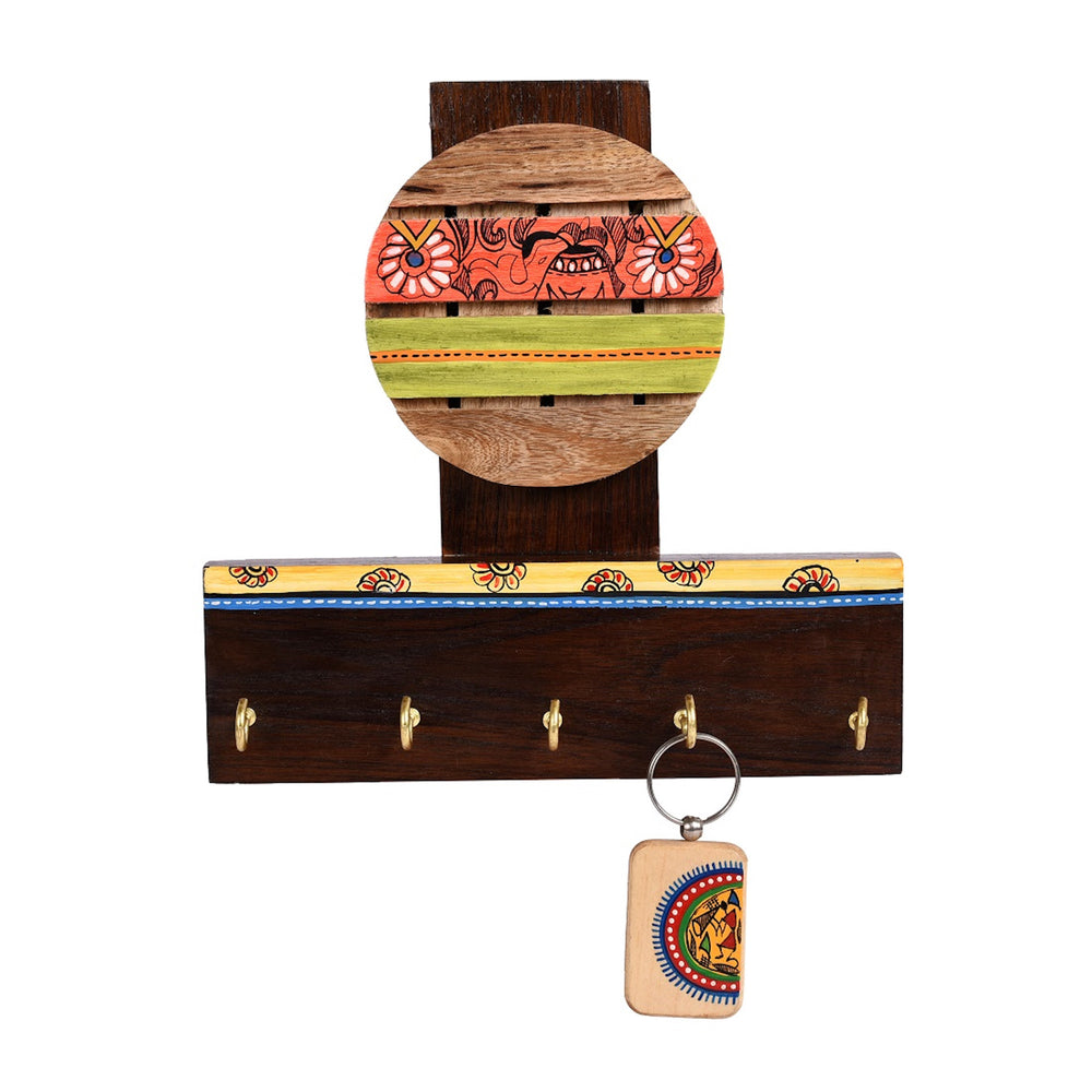 Key Holder Handcrafted Madhubani 5 keys (8x2x8)