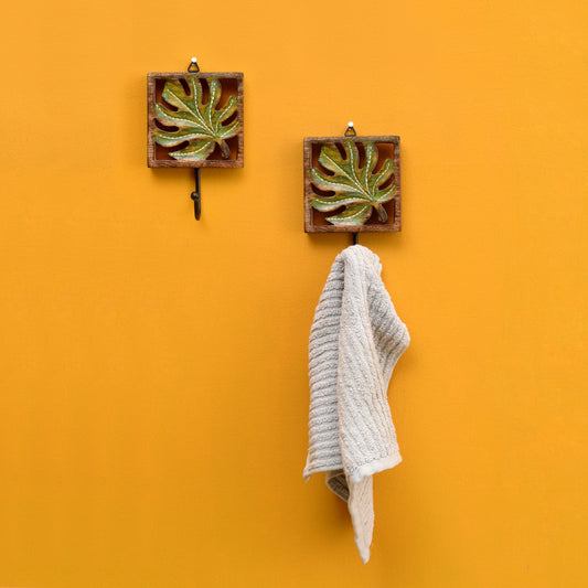 Autumn Leaf Towel Hanger with Single Hook-SO2 (4x2x6)