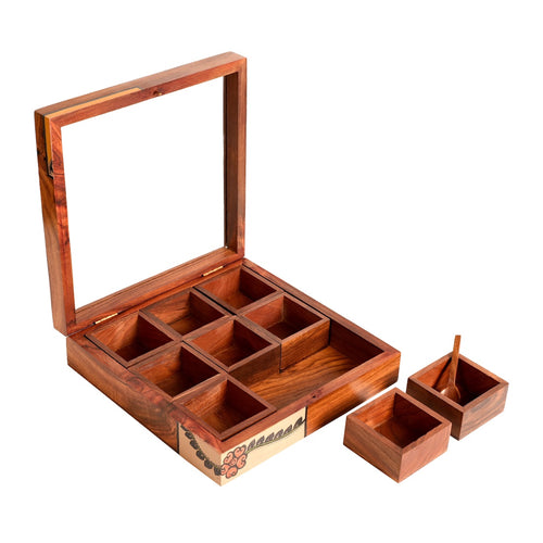 Wooden Masala Box