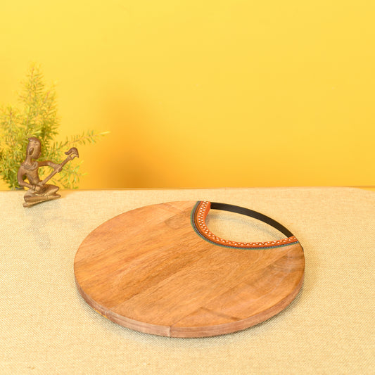 Handcrafted Mango Wood Spherical Chopping Board (12 x 12 in)