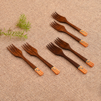 Handcrafted Wooden Forks (So6)