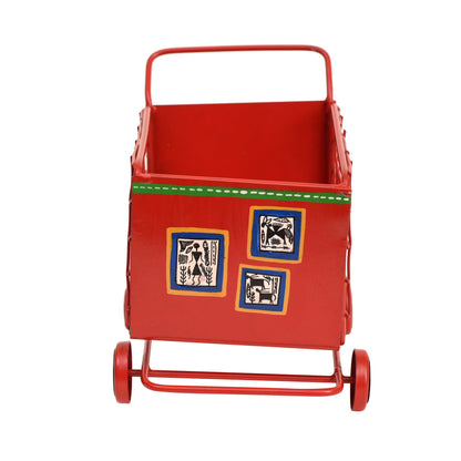 Funky Snacks Serving Trolly in Red Color (6x4.4x5.2)