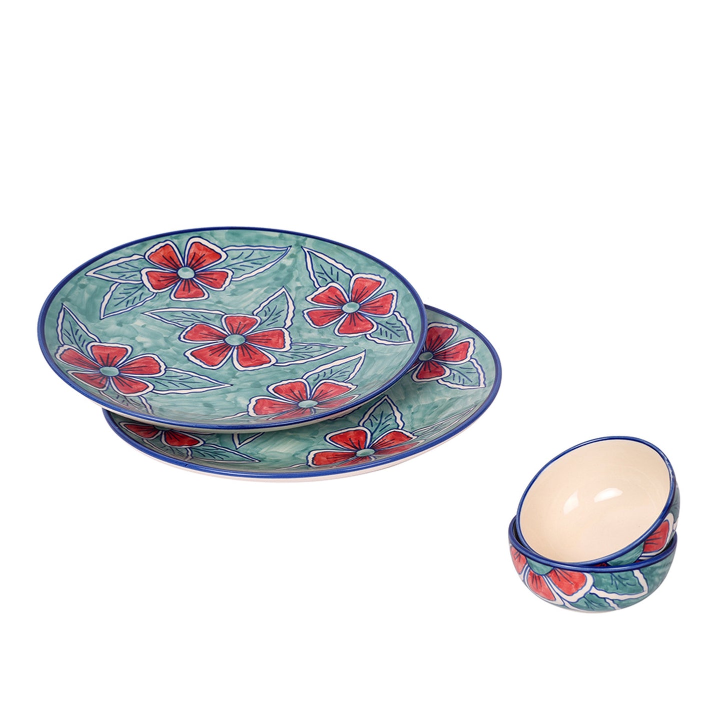 Flowers of Ecstasy Dinner Plates Set of Plates and Bowls, Arctic (SO4)