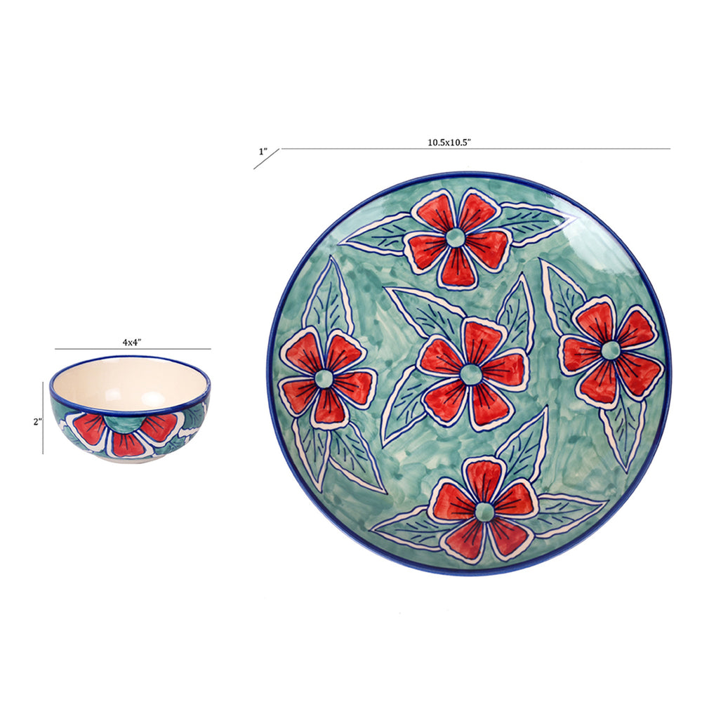 Flowers of Ecstasy Dinner Plates Set of Plates and Bowls, Arctic (SO4)