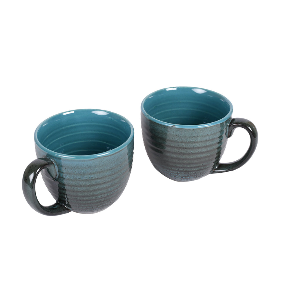 Coffee Mug Ceramic Bluish Grey (Set of 2)