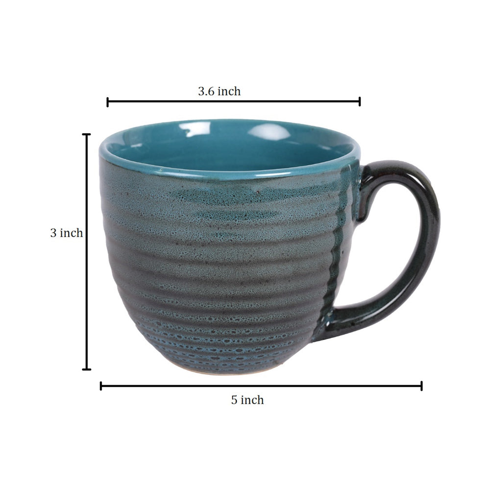 Coffee Mug Ceramic Bluish Grey (Set of 2)